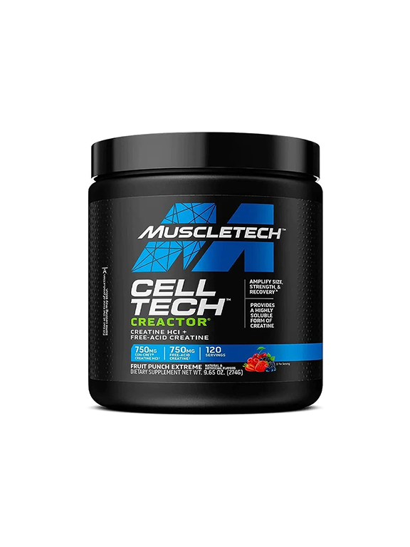 کراتین سل تک هیدرو کلوراید کرکتور ماسل تک (۲۷۴g) | MuscleTech Cell Tech Creactor