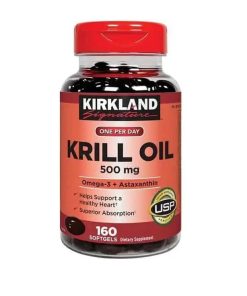 سافت ژل روغن کریل کرکلند سیگنچر ۵۰۰ میلی‌گرم (۱۶۰ عدد) | Kirkland Signature Krill Oil 500 Mg